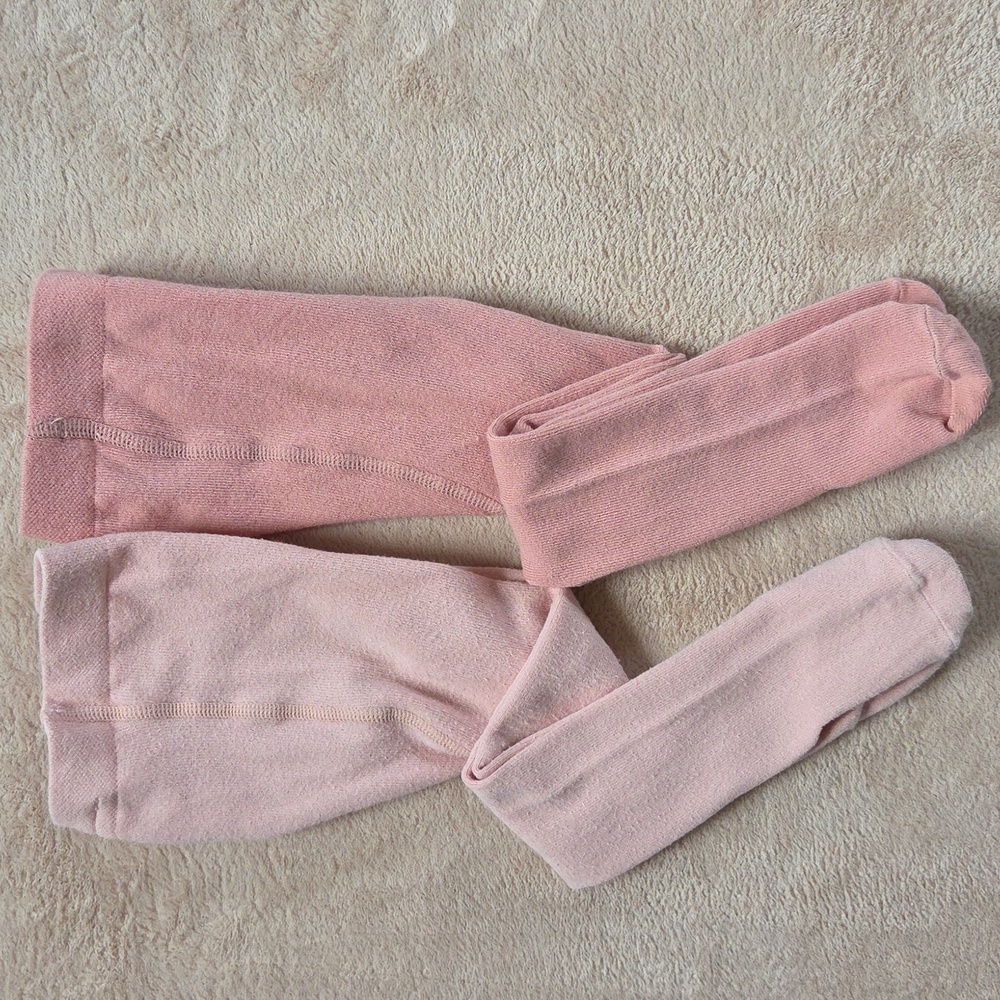 H&M Lot of 2 Pink Tights 6-12M